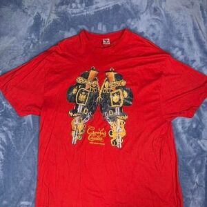 Crooks & Castles red cotton t-shirt men Size 3XL